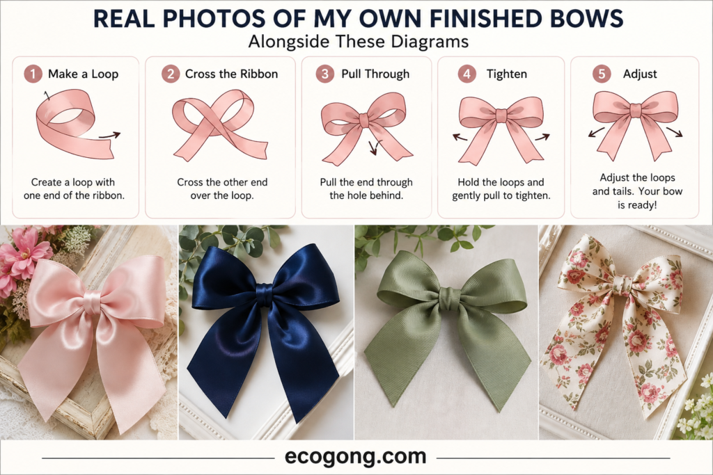how to tie a bow with ribbon