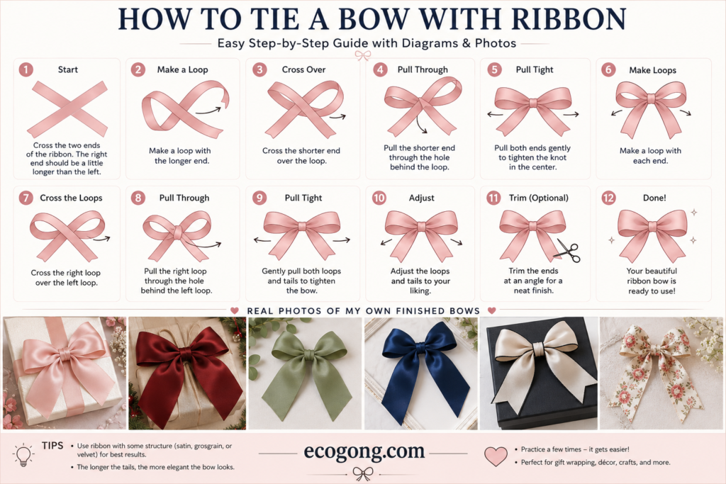 how to tie a bow with ribbon