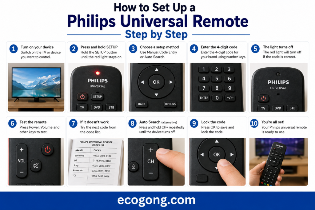 philips universal remote codes